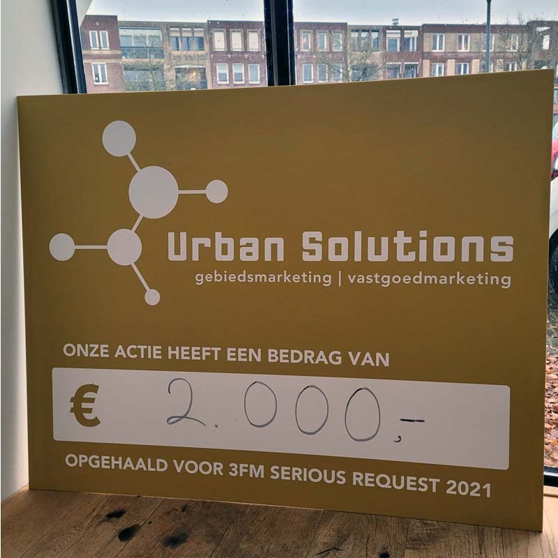 Urban Solutions haalt 2000 euro op voor Serious Request